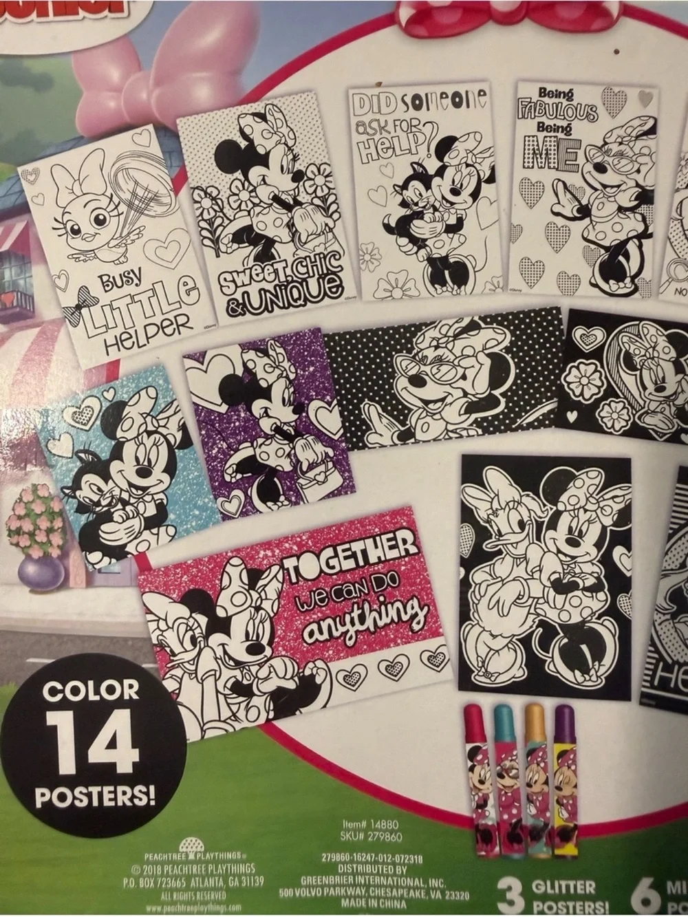 Disney Color Your Own Posters Set with Markers